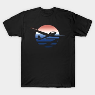 Glider Sailplane Biplane aerial floating soaring T-Shirt